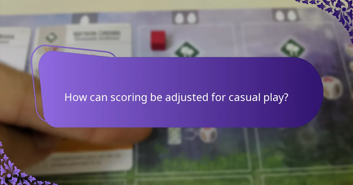 How can scoring be adjusted for casual play?