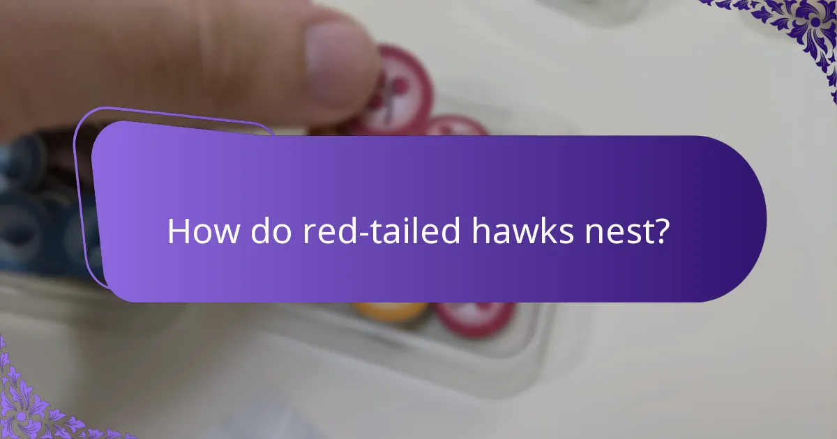 How do red-tailed hawks nest?
