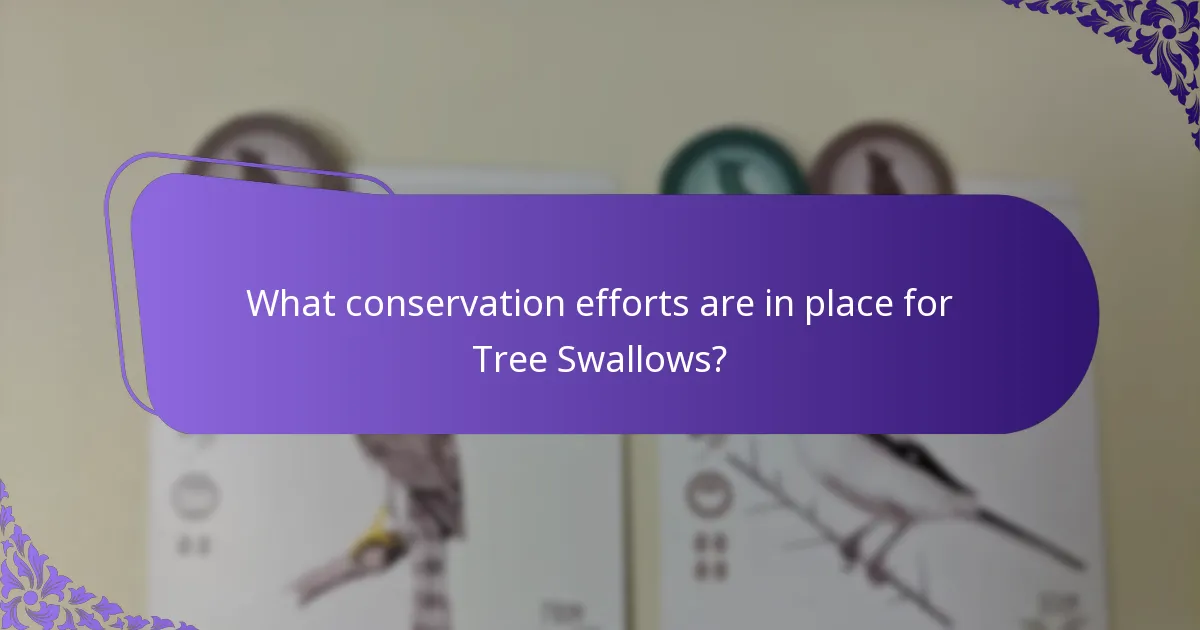 What conservation efforts are in place for Tree Swallows?