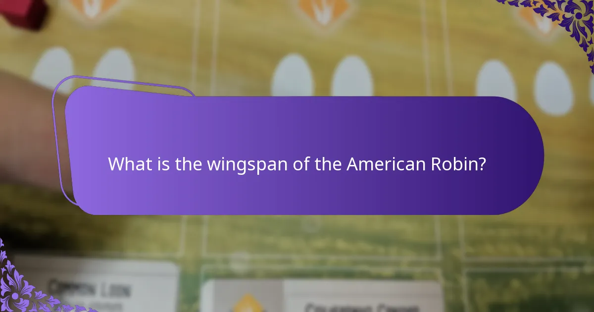 What is the wingspan of the American Robin?
