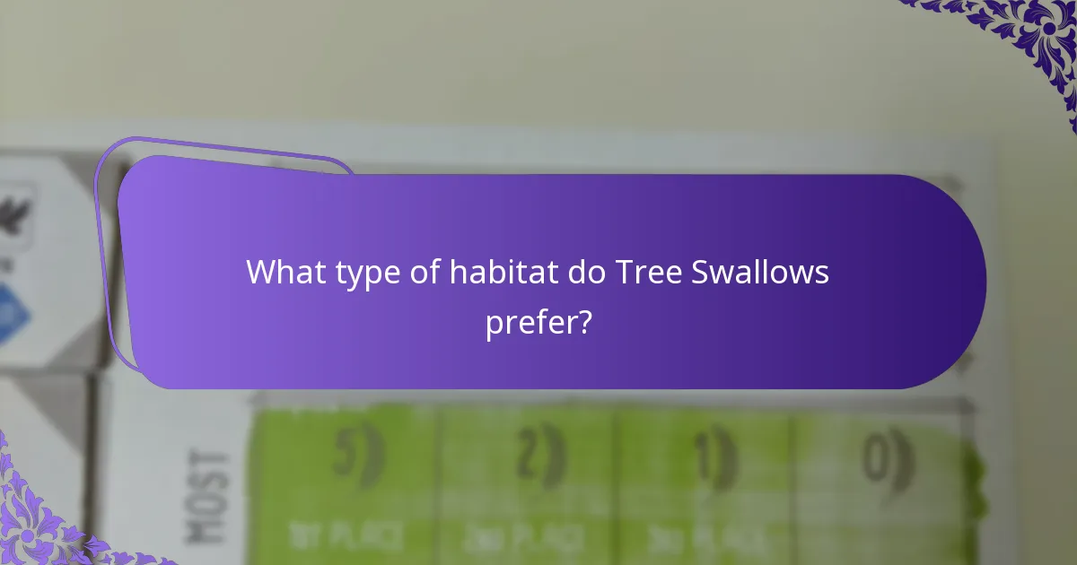 What type of habitat do Tree Swallows prefer?