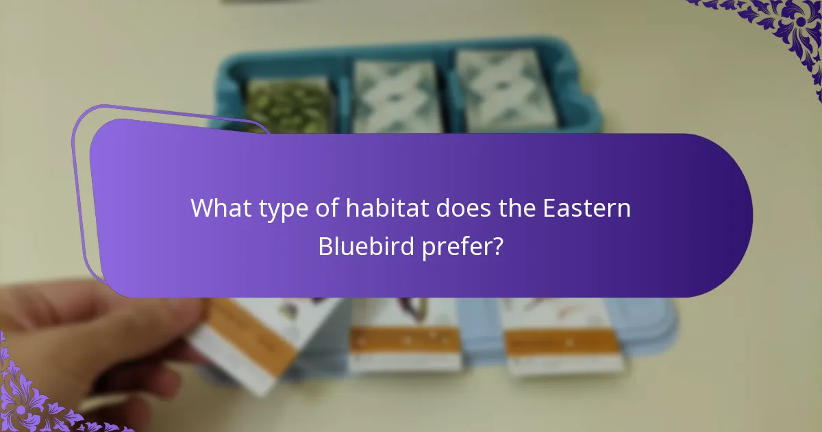 What type of habitat does the Eastern Bluebird prefer?