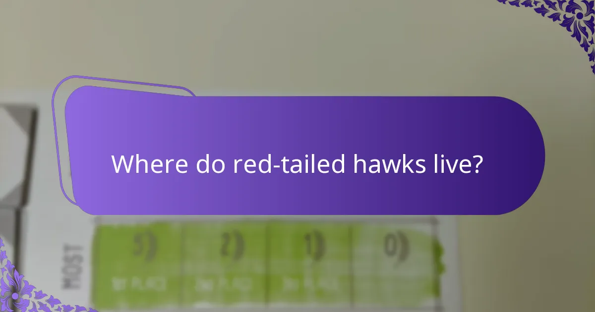 Where do red-tailed hawks live?