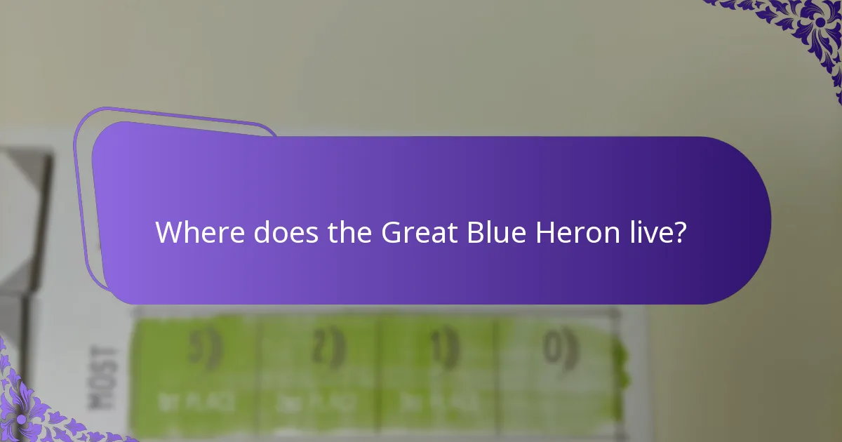 Where does the Great Blue Heron live?