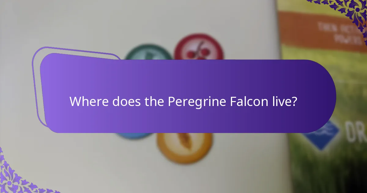 Where does the Peregrine Falcon live?